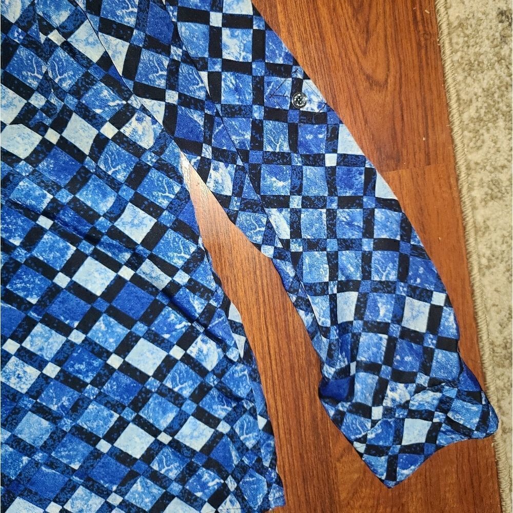 MICHAEL Michael Kors | Blue Diamond Button Down - Picture 4 of 4